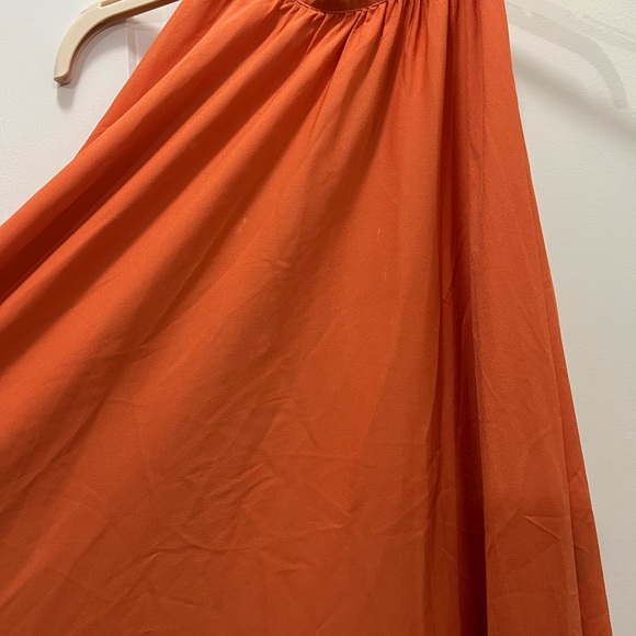 TOME Collective Orange Pleated Dress Size Small $325 - Picture 3 of 7
